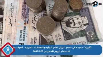 تغيرات جديدة في سعر الريال أمام الجنيه والعملات العربية.. تعرف على الأسعار اليوم الخميس 29-1-1447